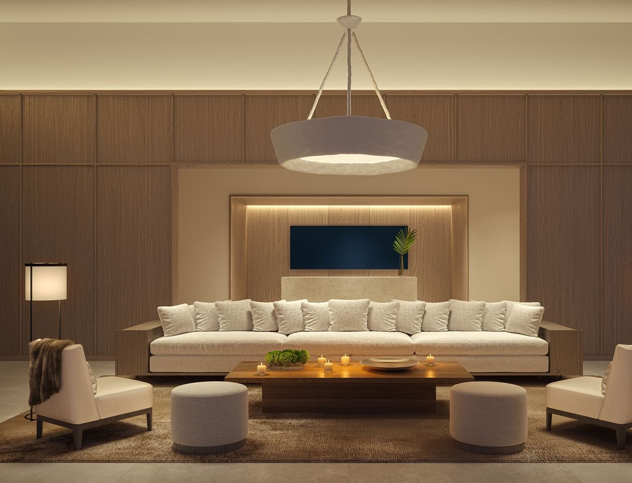 Amenity lobby at EDITION Residences Miami Edgewater (artist's rendering)