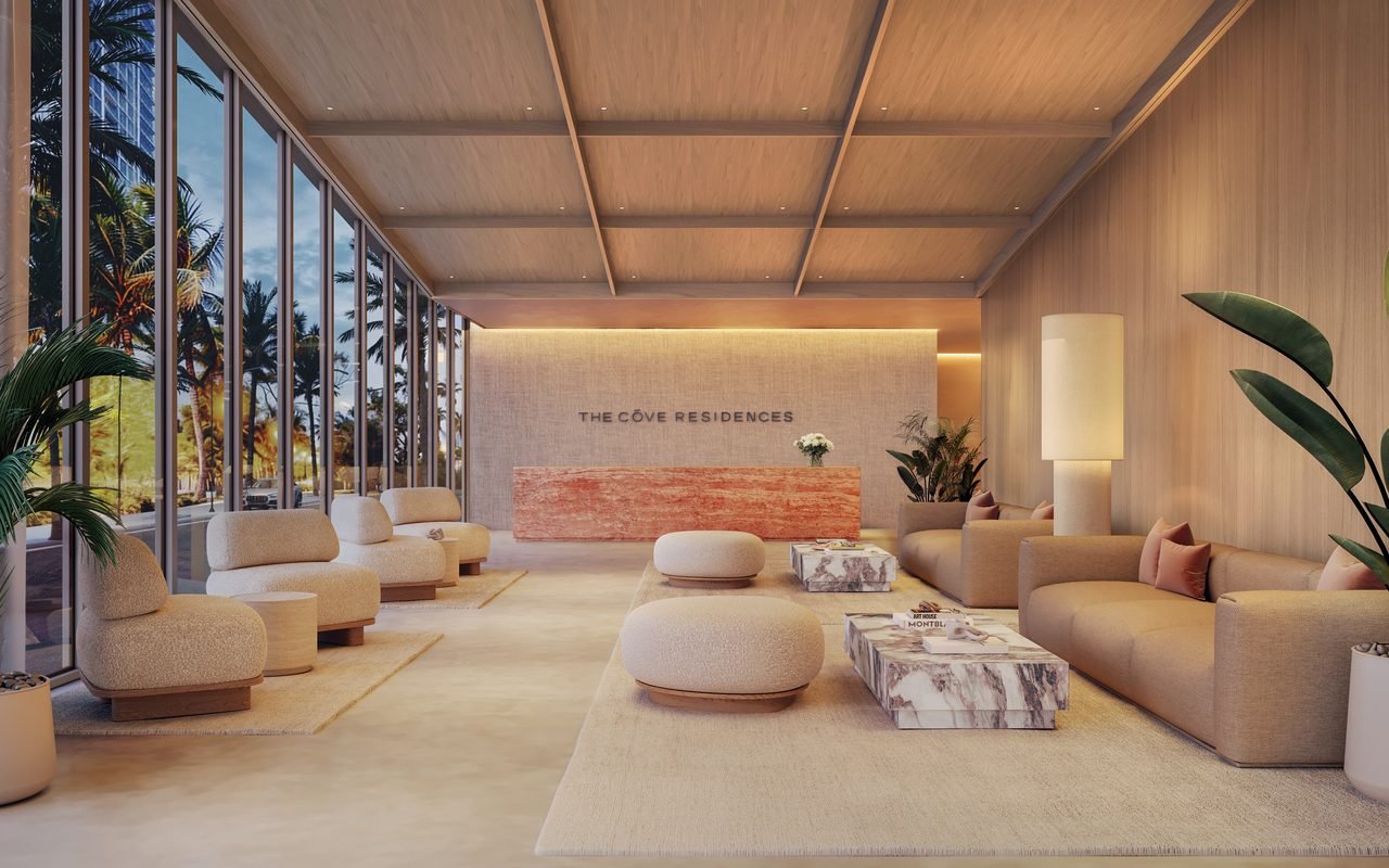The Cove Residences — lobby and arrival (artist's rendering)