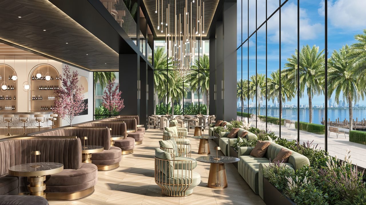 The Cove Residences — on-site waterside restaurant (artist's rendering)