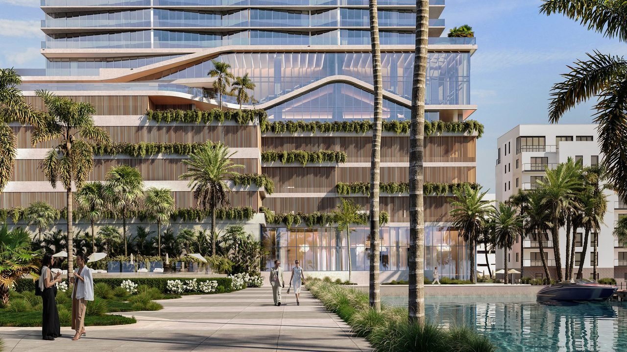 The Cove Residences — building entrance and porte-cochère (artist's rendering)