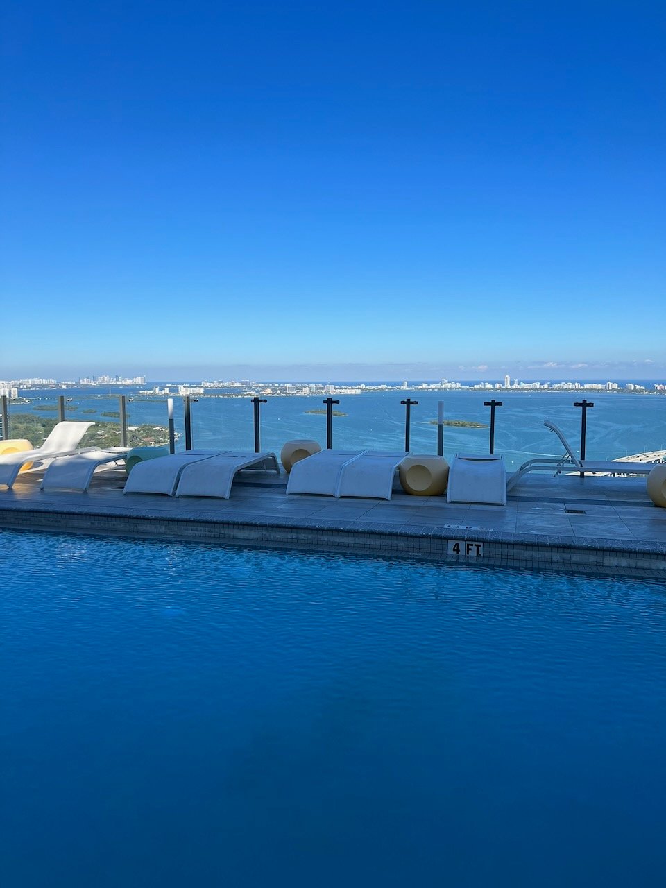 Paraiso Bayviews rooftop pool and panoramic Biscayne Bay view