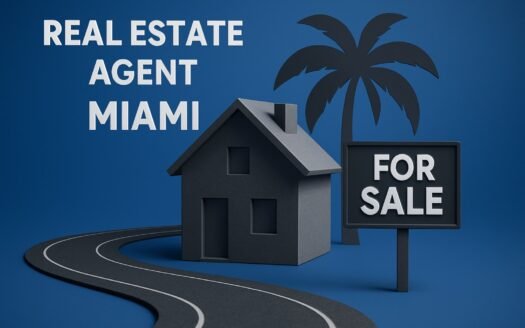 real estate agent miami illustration