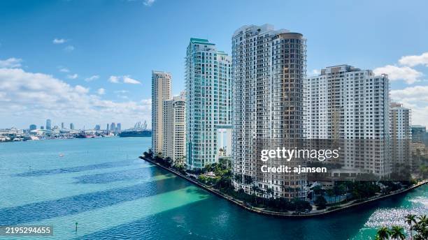 Aerial view of Miami apartment buildings